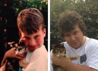 寵物和家庭一起成長的照片,歲月老去,始終不變的是友誼! 寵物成長照1