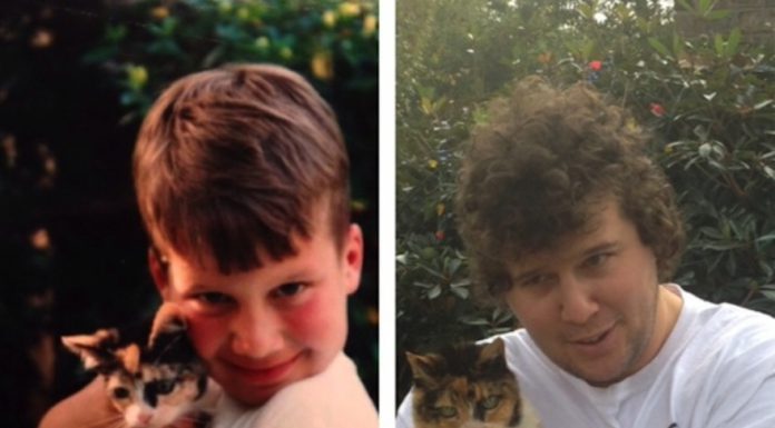 寵物和家庭一起成長的照片,歲月老去,始終不變的是友誼! 寵物成長照1